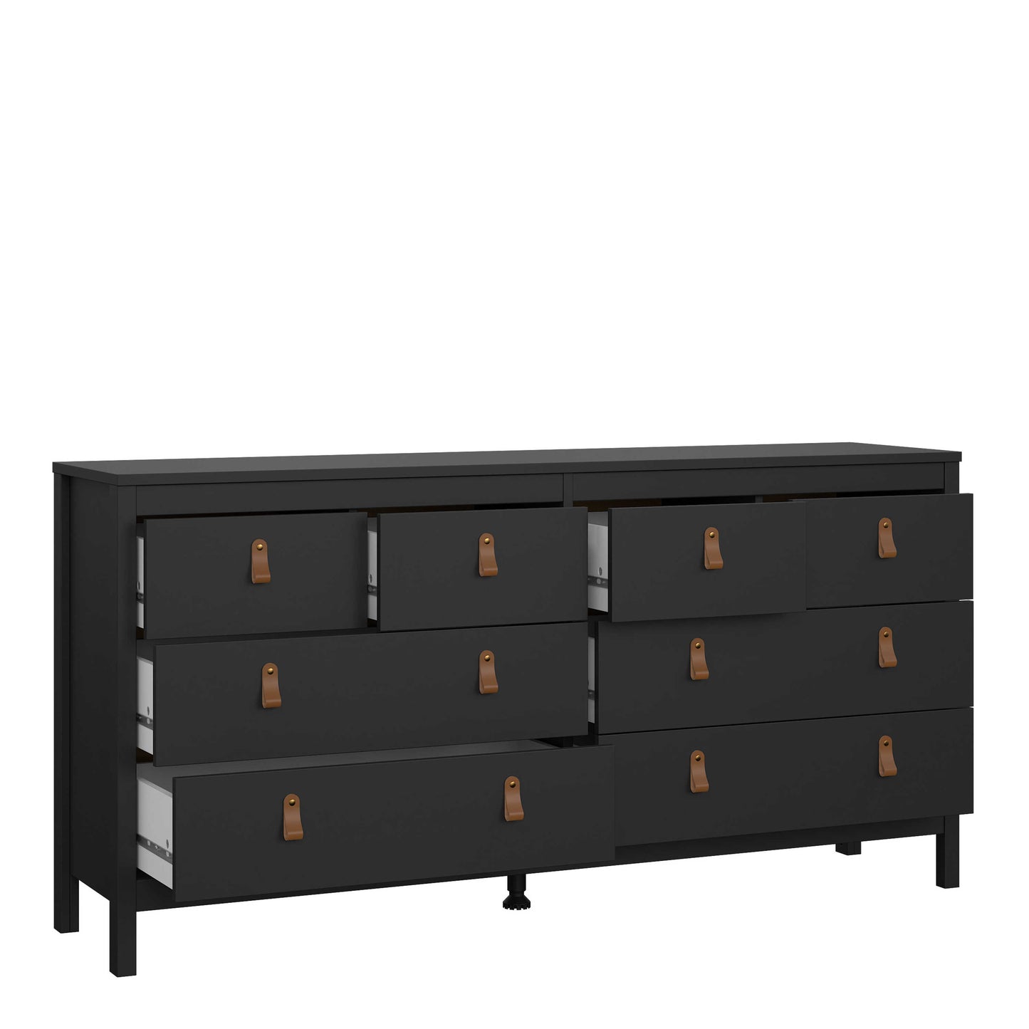 Wildberry Matt Black Double Dresser 8 Drawers