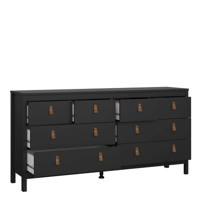 Wildberry Matt Black Double Dresser 8 Drawers