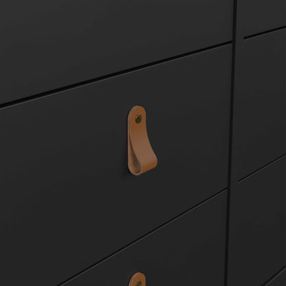 Wildberry Matt Black Double Dresser 8 Drawers