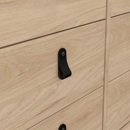 Barcelona Natural Oak Wood Double Dresser 8 Drawers