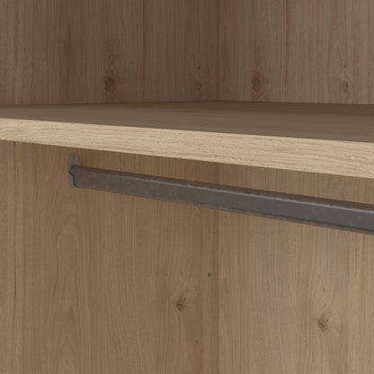 Wildberry Natural Oak Wood Wardrobe 3 Doors