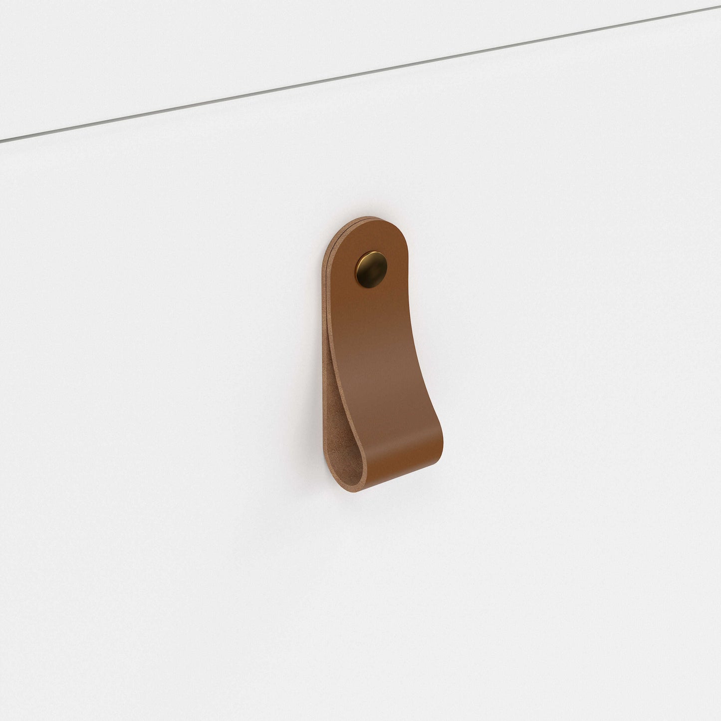 Wildberry Matt White Wooden Shoe Cabinet 4 Flip Down Doors Leather Handles