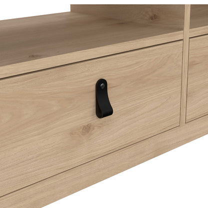 Wildberry Natural Oak Wood TV Unit 3 Drawers