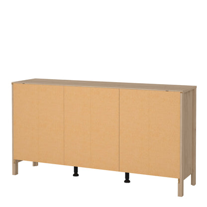 Wildberry Natural Oak Wood Sideboard 2 Doors 3 Drawers