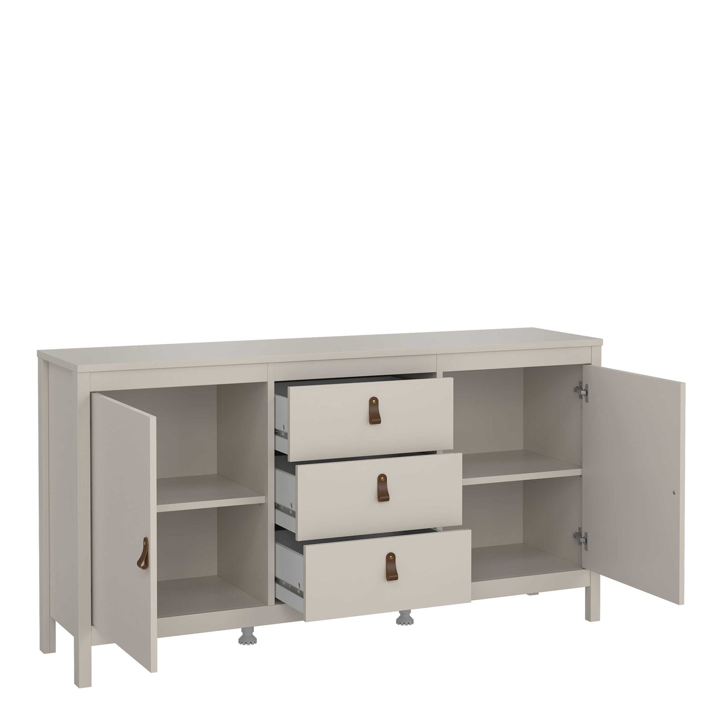 Wildberry Cashmere Wooden Sideboard 2 Doors 3 Drawers