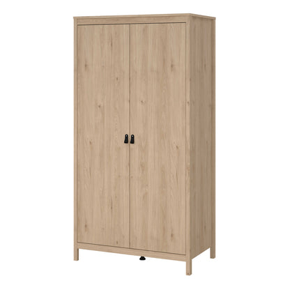 Wildberry Natural Oak Wood Wardrobe 2 Doors
