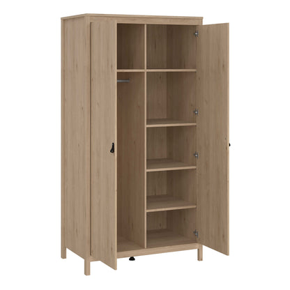Wildberry Natural Oak Wood Wardrobe 2 Doors