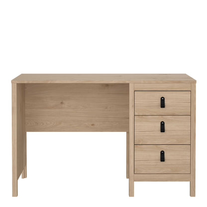Wildberry Natural Oak Wood Desk 3 Drawers