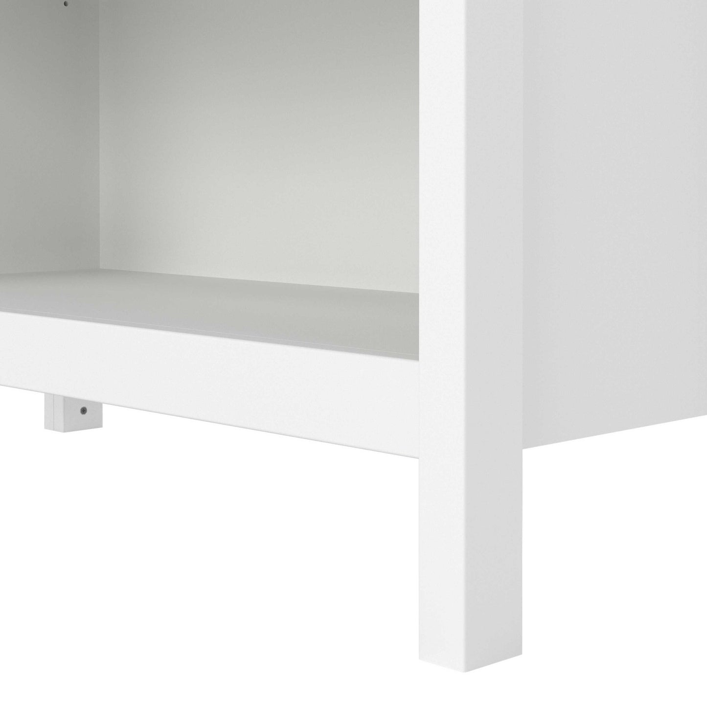 Wildberry Matt White Wooden Bookcase 5 Shelves