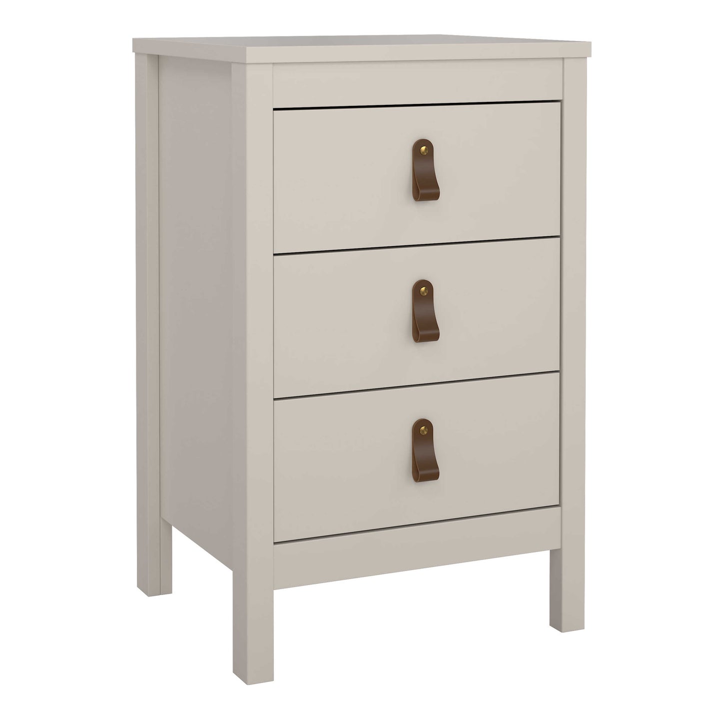 Wildberry Cashmere Bedside Table 3 Drawers