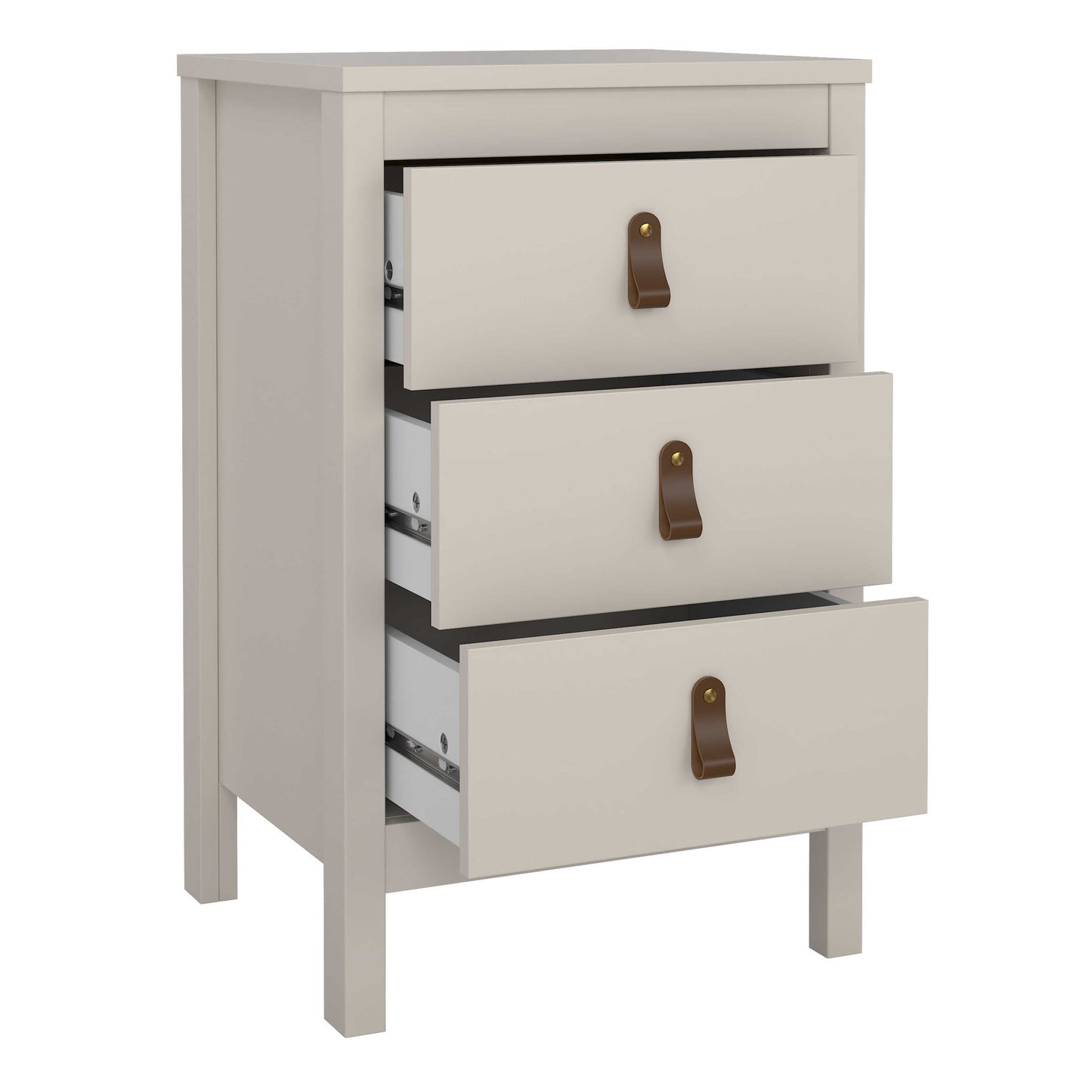 Wildberry Cashmere Bedside Table 3 Drawers