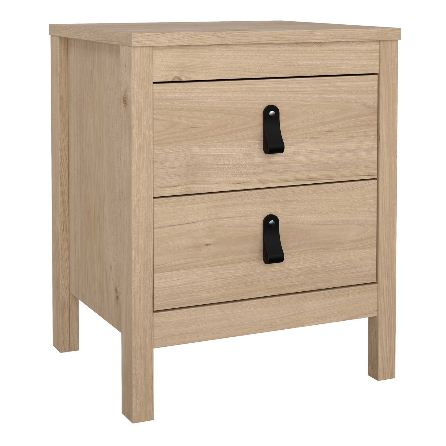 Wildberry Bedroom Furniture Set - Bedside Table 2 Drawers + Chest 5 Drawers + 2 Door Wardrobe in Jackson Hickory Oak