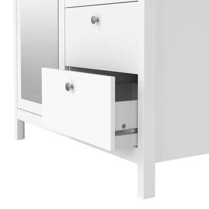 Gossmere White Wardrobe 2 Doors 2 Drawers