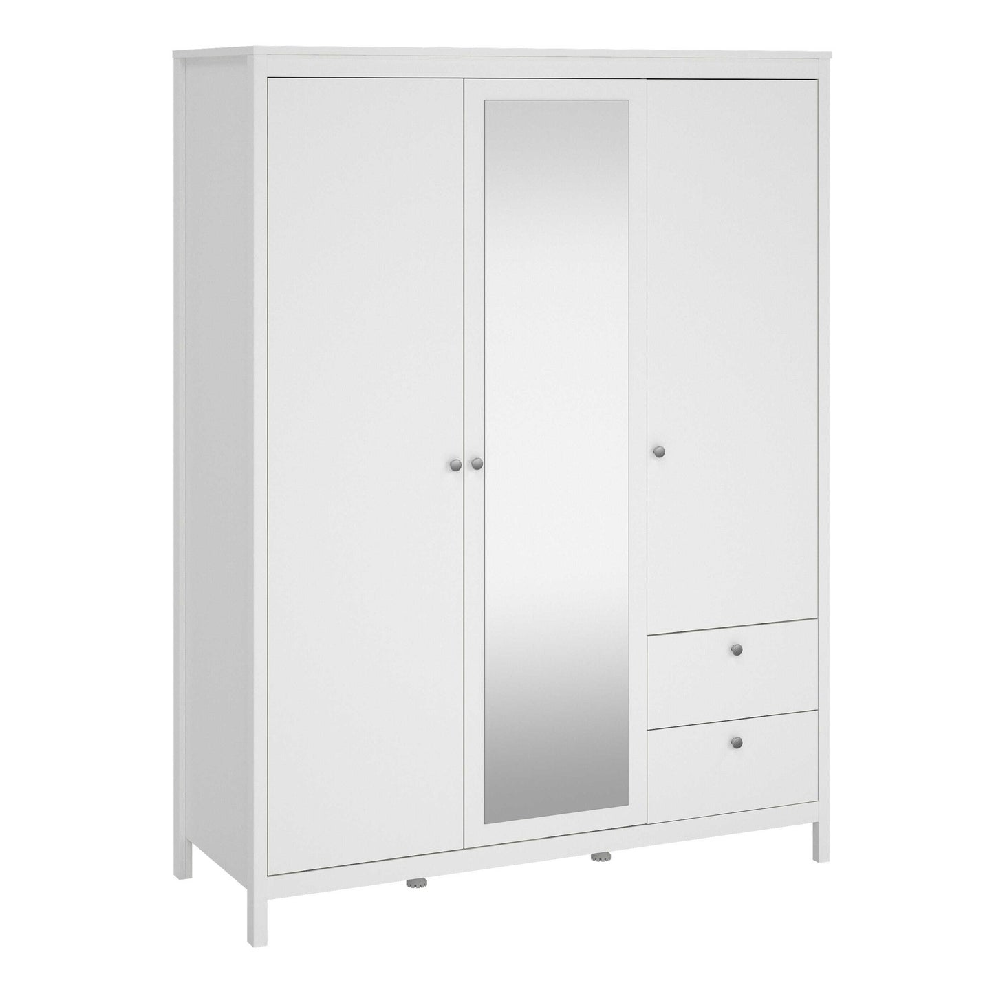 Gossmere White Wardrobe 3 Doors 2 Drawers