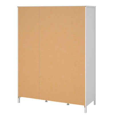 Gossmere White Wardrobe 3 Doors 2 Drawers