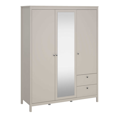 Gossmere Natural Cashmere Wardrobe 3 Doors 2 Drawers