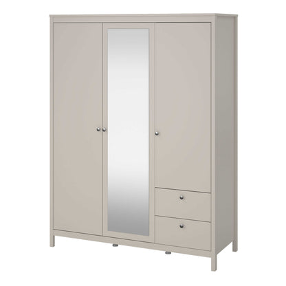 Gossmere Natural Cashmere Wardrobe 3 Doors 2 Drawers