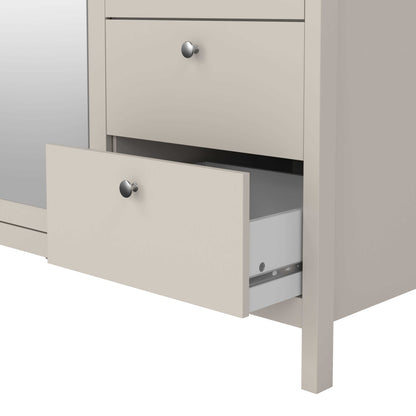 Gossmere Natural Cashmere Wardrobe 3 Doors 2 Drawers