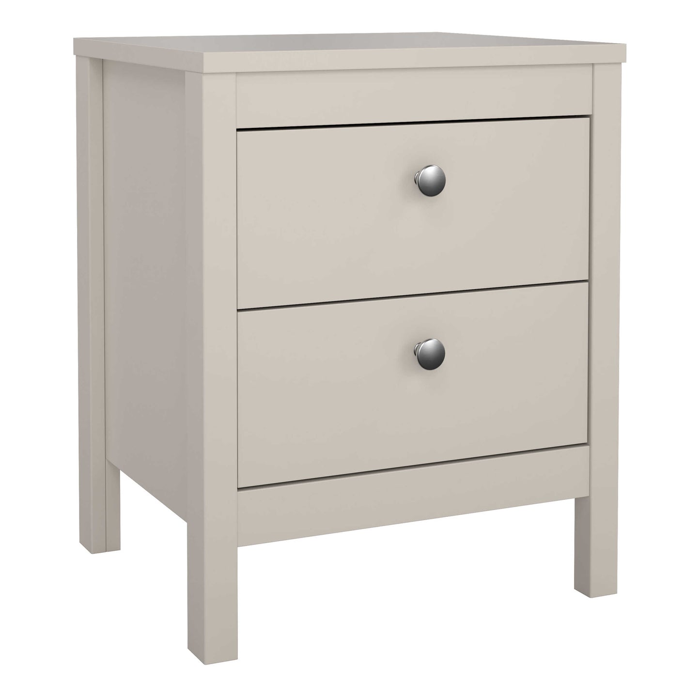 Gossmere Natural Cashmere Bedside Table 2 Drawers