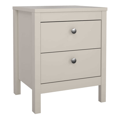 Gossmere Natural Cashmere Bedside Table 2 Drawers
