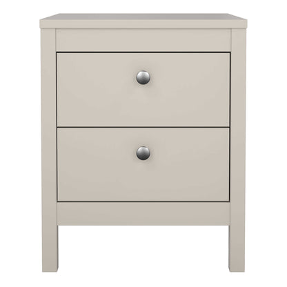 Gossmere Natural Cashmere Bedside Table 2 Drawers