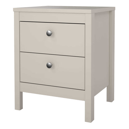 Gossmere Natural Cashmere Bedside Table 2 Drawers