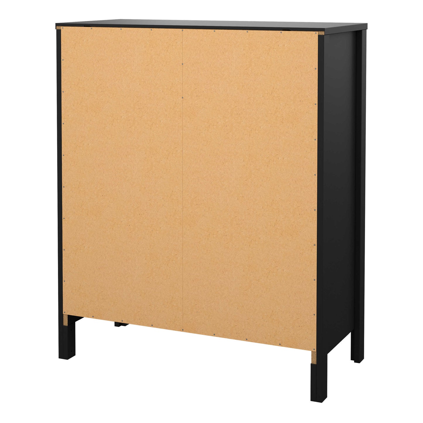 Gossmere Matt Black Chest 5 Drawers
