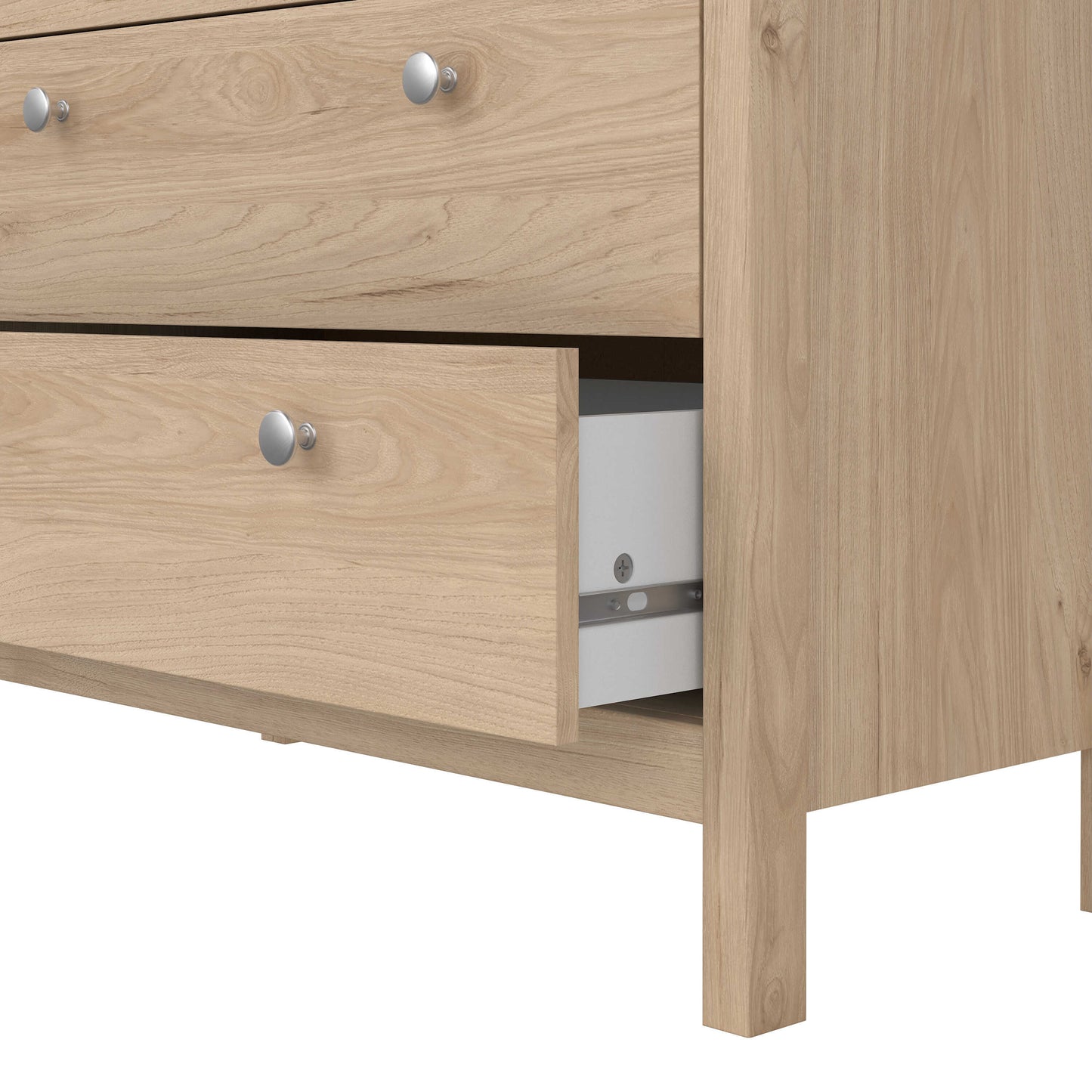 Gossmere Hickory Oak Effect Chest 5 Drawers
