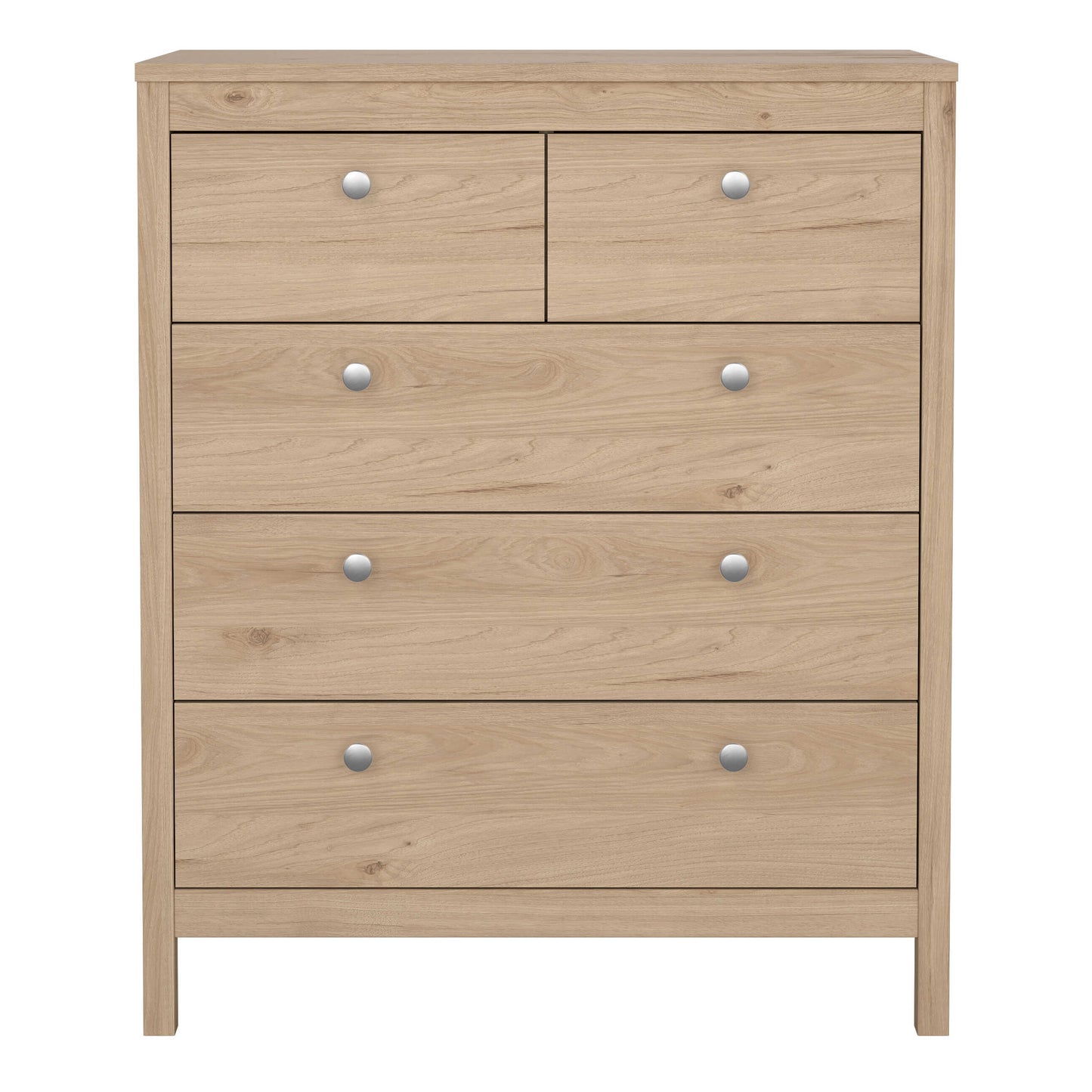 Gossmere Hickory Oak Effect Chest 5 Drawers