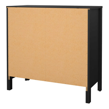 Gossmere Matt Black Chest 3 Drawers