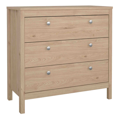 Gossmere Hickory Oak Effect Chest 3 Drawers