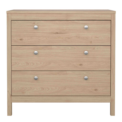 Gossmere Hickory Oak Effect Chest 3 Drawers