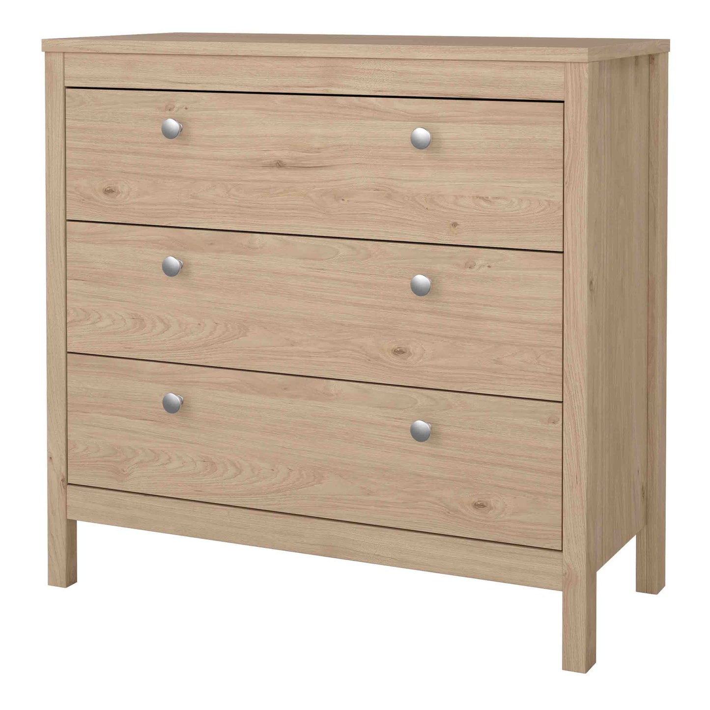 Gossmere Hickory Oak Effect Chest 3 Drawers