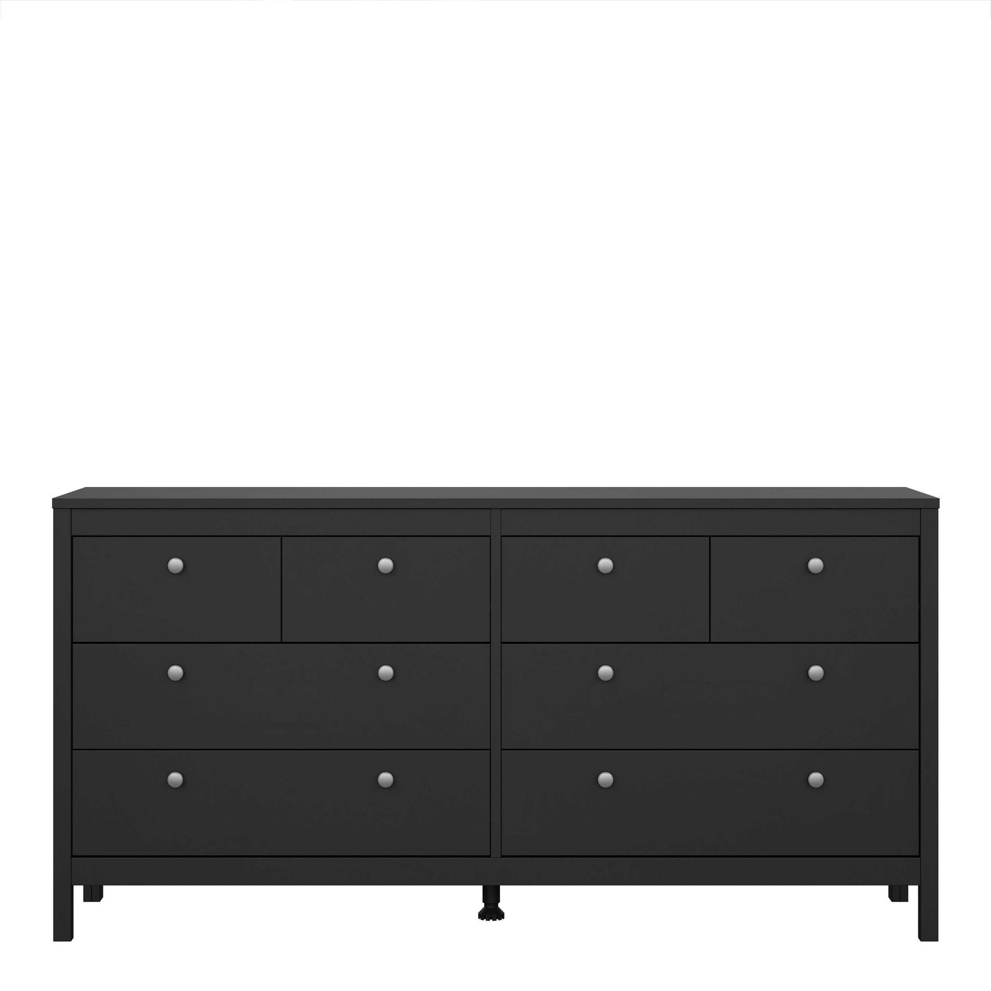 Gossmere Matt Black Large Chest 8 Drawers