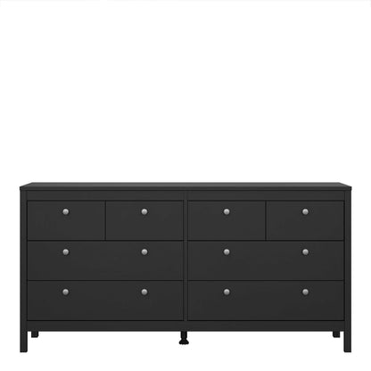 Gossmere Matt Black Large Chest 8 Drawers