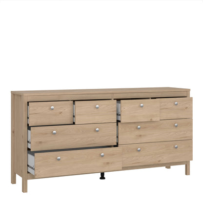 Gossmere Hickory Oak Effect Chest 8 Drawers