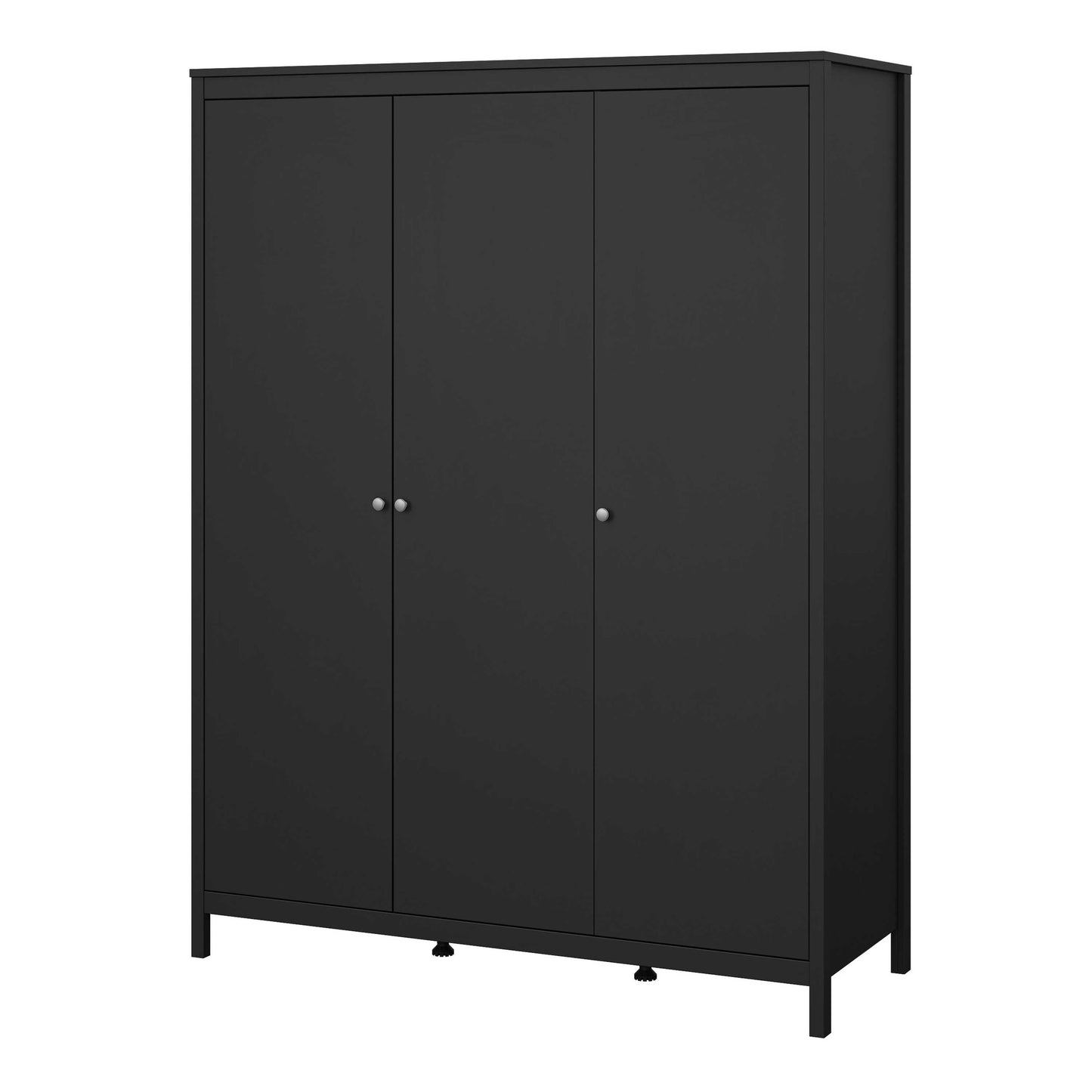 Gossmere Matt Black Wardrobe 3 Doors