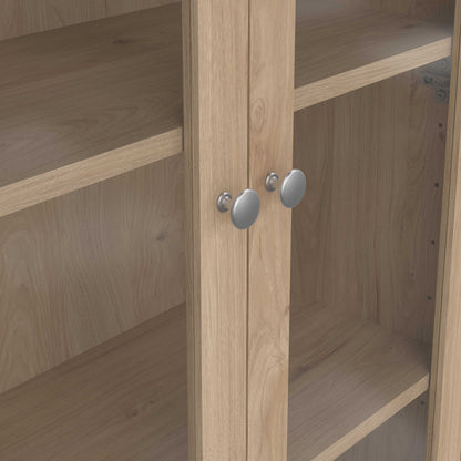 Gossmere Hickory Oak Effect China Cabinet 2 Doors 3 Drawers