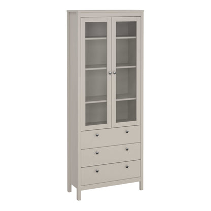 Gossmere Natural Cashmere China Cabinet 2 Doors 3 Drawers