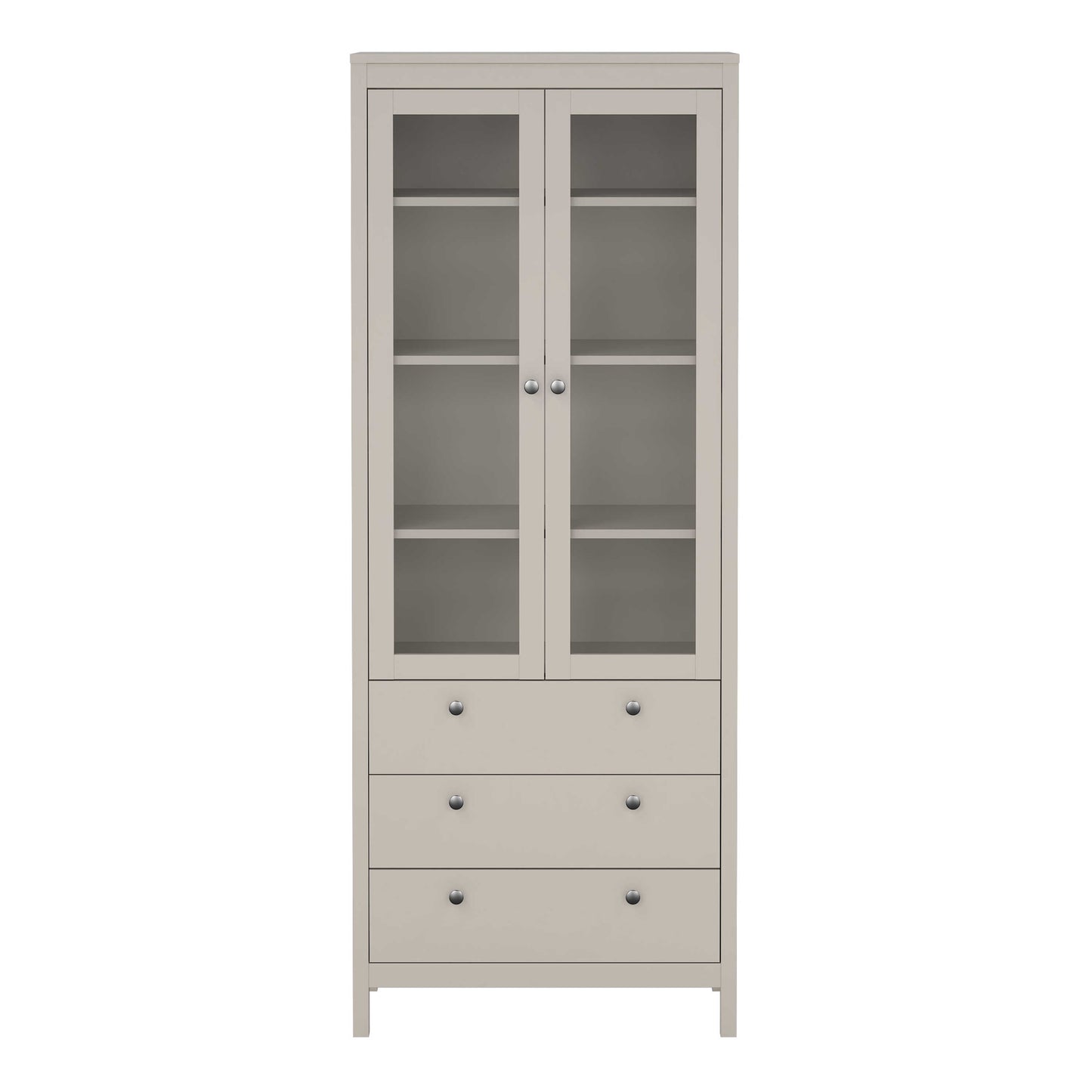Gossmere Natural Cashmere China Cabinet 2 Doors 3 Drawers