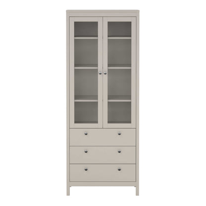 Gossmere Natural Cashmere China Cabinet 2 Doors 3 Drawers