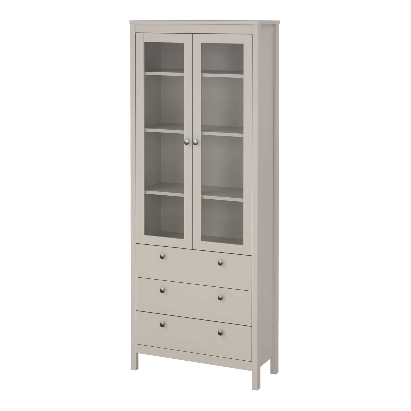 Gossmere Natural Cashmere China Cabinet 2 Doors 3 Drawers