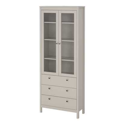 Gossmere Natural Cashmere China Cabinet 2 Doors 3 Drawers