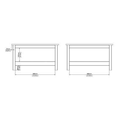 Gossmere Matt Black Coffee Table