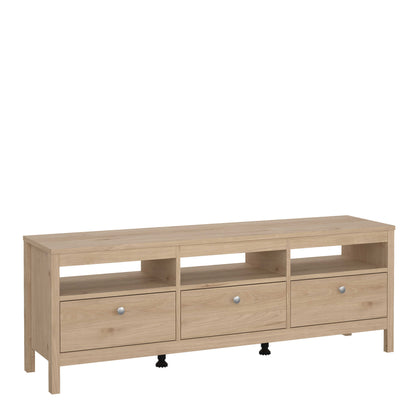 Gossmere Hickory Oak Effect TV Unit 3 Drawers