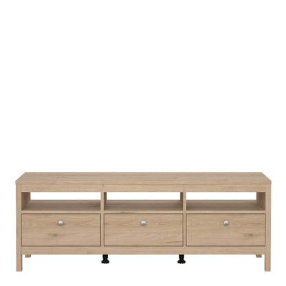 Gossmere Hickory Oak Effect TV Unit 3 Drawers