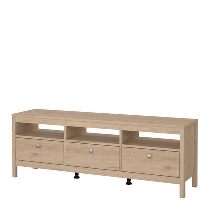 Gossmere Hickory Oak Effect TV Unit 3 Drawers