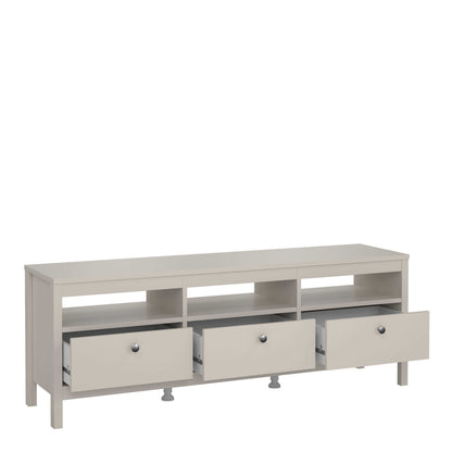 Gossmere Natural Cashmere TV Unit 3 Drawers