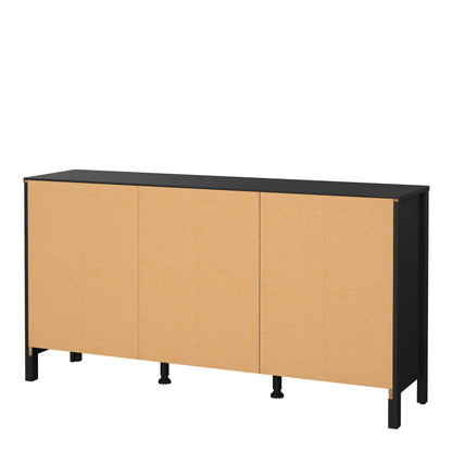 Gossmere Matt Black Sideboard 2 Doors 3 Drawers