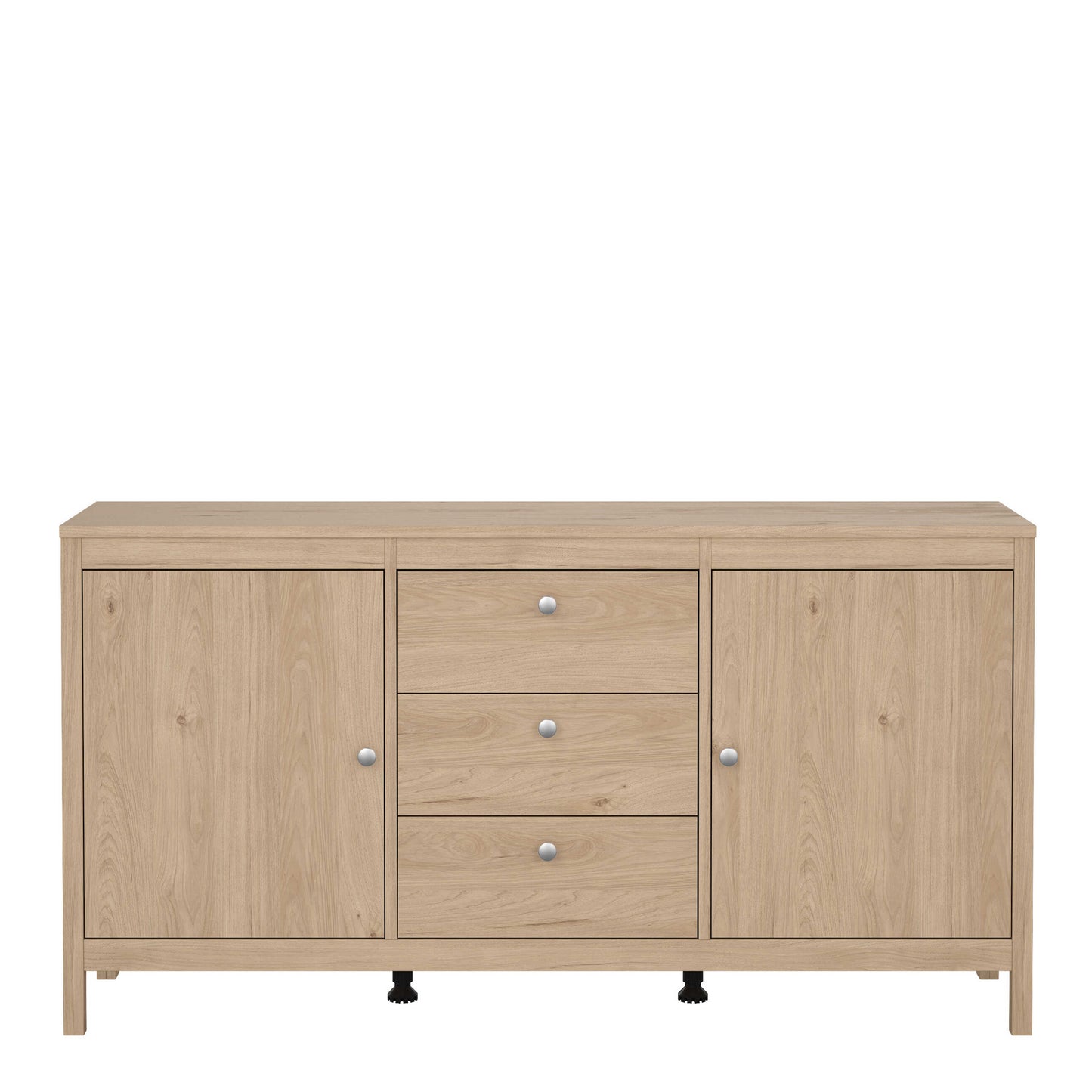 Gossmere Hickory Oak Effect Sideboard 2 Doors 3 Drawers